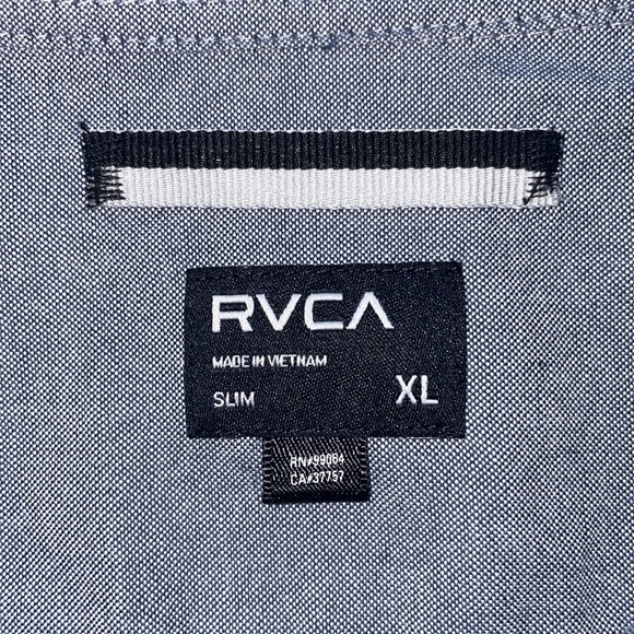 RVCA - Chambray Button-Down Shirt, XL - Picture 3 of 5